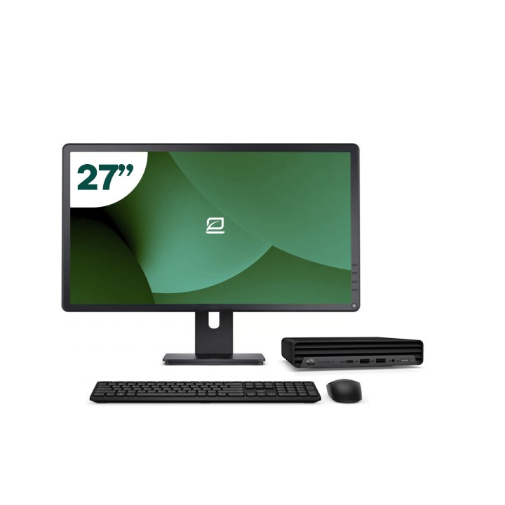 Pack HP 600 G6 Mini i5 10500T 16GB SSD 512GB + LCD 27" + Tecl y Ratón + WiFi | Inalámbrico