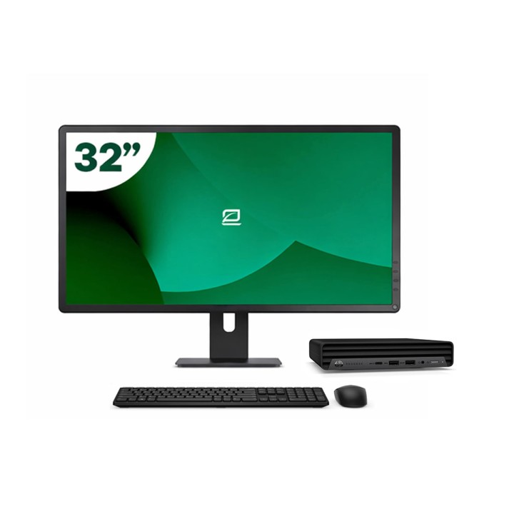 Pack HP 600 G6 Mini i5 10500T 16GB SSD 512GB + LCD 32" + Tecl y Ratón + WiFi | Inalámbrico