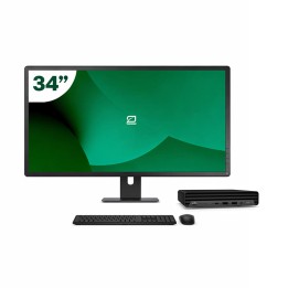Pack HP 600 G6 Mini i5 10500T 16GB SSD 512GB + LCD 34" + Tecl y Ratón + WiFi | Inalámbrico