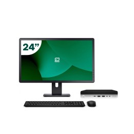 Pack HP 800 G5 Mini i5 9500T 16GB SSD 256GB + LCD 24" + Tecl y Ratón + WiFi | Inalámbrico