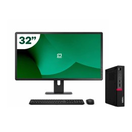 Pack Lenovo M720q Tiny i5 8500T 8GB SSD 512GB + LCD 32" + Tecl y Ratón + WiFi | Inalámbrico