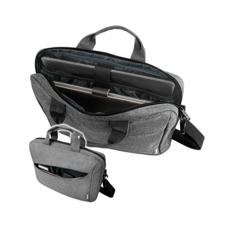 Maletín Portátil Lenovo Casual Toploader T210 hasta Acolchado Resistente al Agua Gris | 15.6"