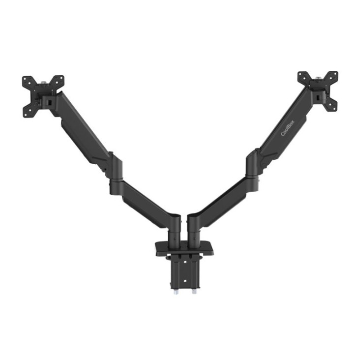 CoolBox COO-SOP-M02D Soporte de Mesa para 2 Monitores hasta Brazo Neumático 8Kg/Brazo | 32" | Nuevo