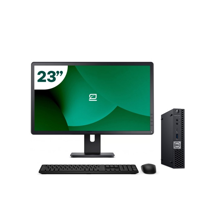 Pack Dell 5070 Micro i5 9500T 16GB SSD 256GB + LCD 23" + Tecl y Ratón + WiFi | Inalámbrico