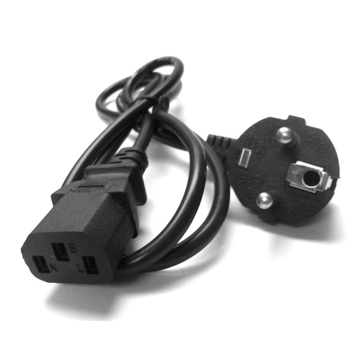 Cable de Alimentación Schuko Tipo F C13 Cable para Torre Negro | Nuevo
