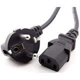 Cable de Alimentación Schuko Tipo F C13 Cable para Torre Negro | Nuevo