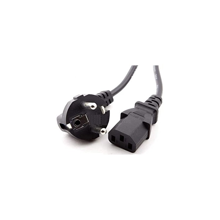 Cable de Alimentación Schuko Tipo F C13 Cable para Torre Negro | Nuevo