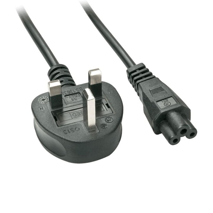 Cable de alimentación Schuko C5 UK de 3 clavijas cable C5