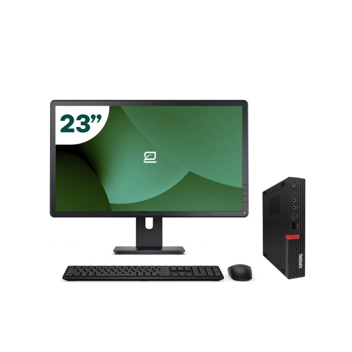 Pack Lenovo M920q Tiny i5 9500T 8GB SSD 256GB + LCD 23" + Tecl y Ratón + WiFi | Inalámbrico