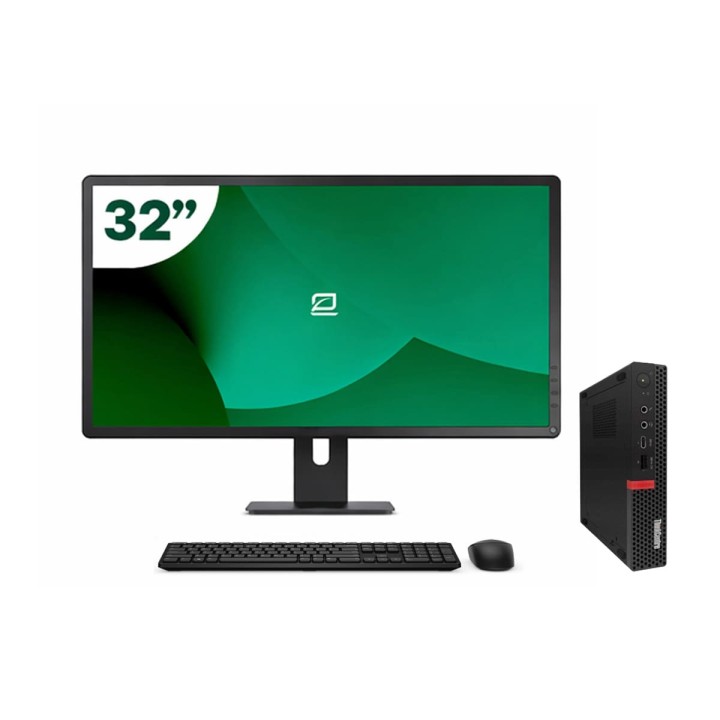 Pack Lenovo M920q Tiny i5 9500T 8GB SSD 256GB + LCD 32" + Tecl y Ratón + WiFi | Inalámbrico