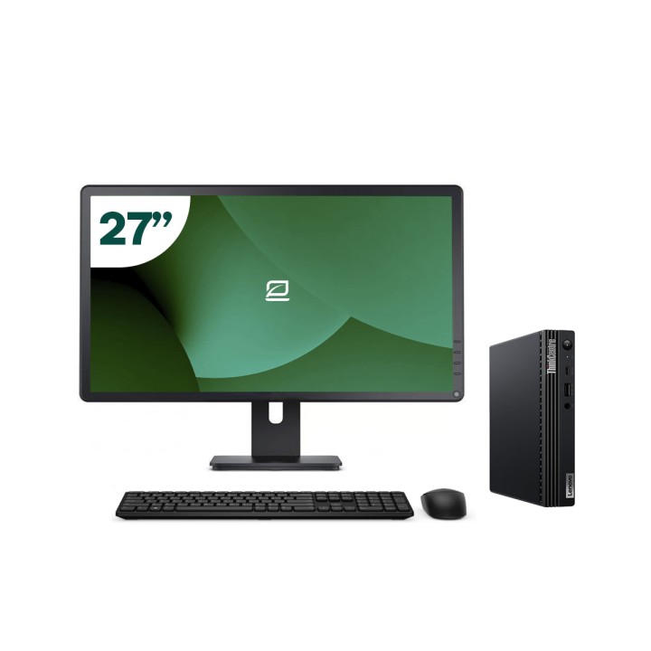 Pack Lenovo M70q Tiny i5 10500T 16GB SSD 512GB + LCD 27" + Tecl y Ratón + WiFi | Inalámbrico