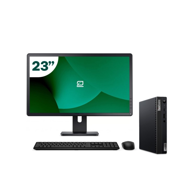 Pack Lenovo M70q Tiny i5 10500T 8GB SSD 256GB + LCD 23" + Tecl y Ratón + WiFi | Inalámbrico