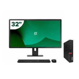 Pack Lenovo M920q Tiny i5 9500T 16GB SSD 256GB + LCD 32" + Tecl y Ratón + WiFi | Inalámbrico