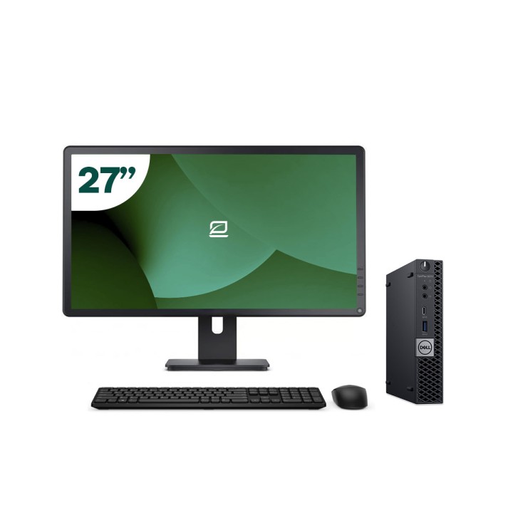 Pack Dell 3060 Micro i5 8500T 16GB SSD 512GB + LCD 27" + Tecl y Ratón + WiFi | Inalámbrico