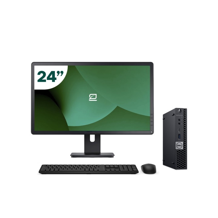 Pack Dell 5070 Micro i5 9500T 16GB SSD 256GB + LCD 24" + Tecl y Ratón + WiFi | Inalámbrico