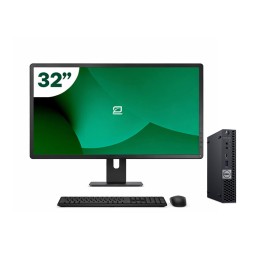 Pack Dell 5070 Micro i5 9500T 16GB SSD 256GB + LCD 32" + Tecl y Ratón + WiFi | Inalámbrico