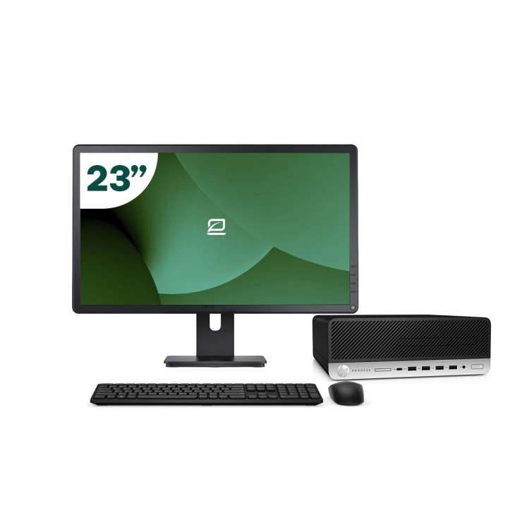 Pack HP 600 G4 SFF i5 8500 16GB SSD 512GB + LCD 23" + Tecl y Ratón + WiFi | Inalámbrico
