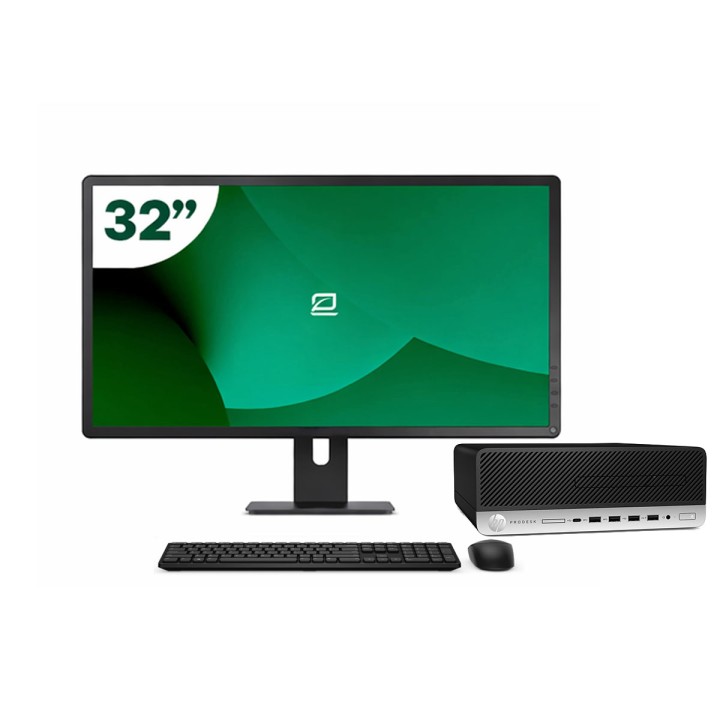 Pack HP 600 G4 SFF i5 8500 16GB SSD 512GB + LCD 32" + Tecl y Ratón + WiFi | Inalámbrico