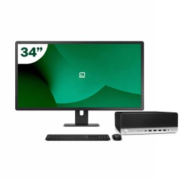 Pack HP 600 G4 SFF i5 8500 16GB SSD 512GB + LCD 34" + Tecl y Ratón + WiFi | Inalámbrico