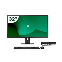 Pack HP 600 G5 Mini i7 9700T 16GB SSD 256GB + LCD 32" + Tecl y Ratón + WiFi | Inalámbrico